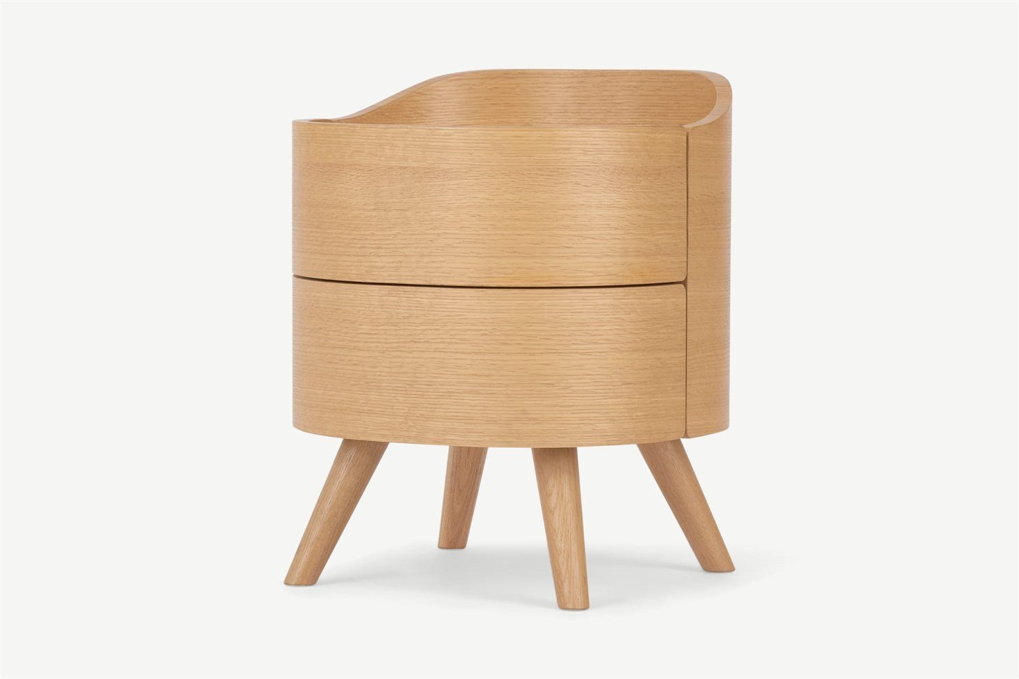 Odie 2 Drawer Bedside Table, Oak