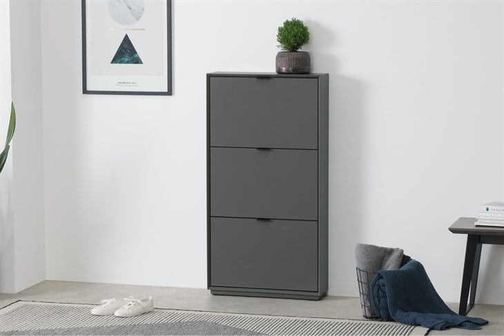 Marcell Shoe Storage Cabinet, Grey