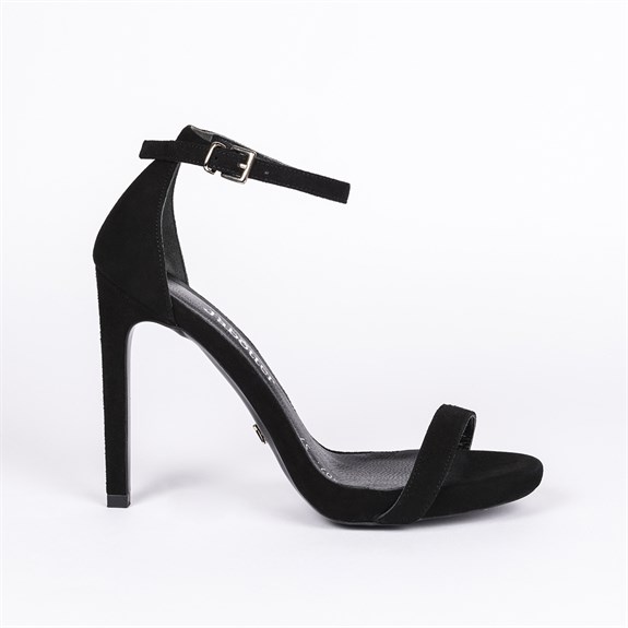 Elegant Siyah Süet 12 Cm Topuklu Ayakkabı