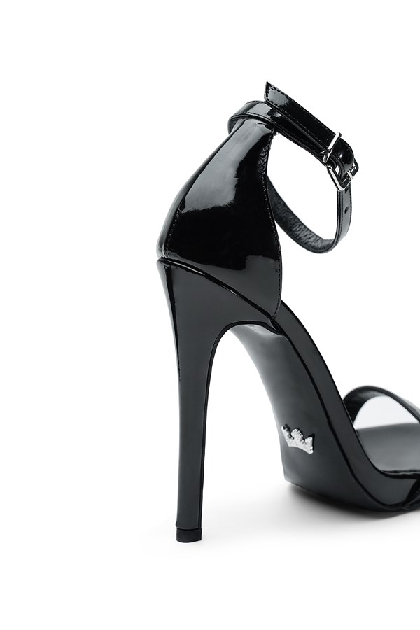Jabotter Elegant Siyah Rugan Topuklu Ayakkabı 12 Cm - Jabotter