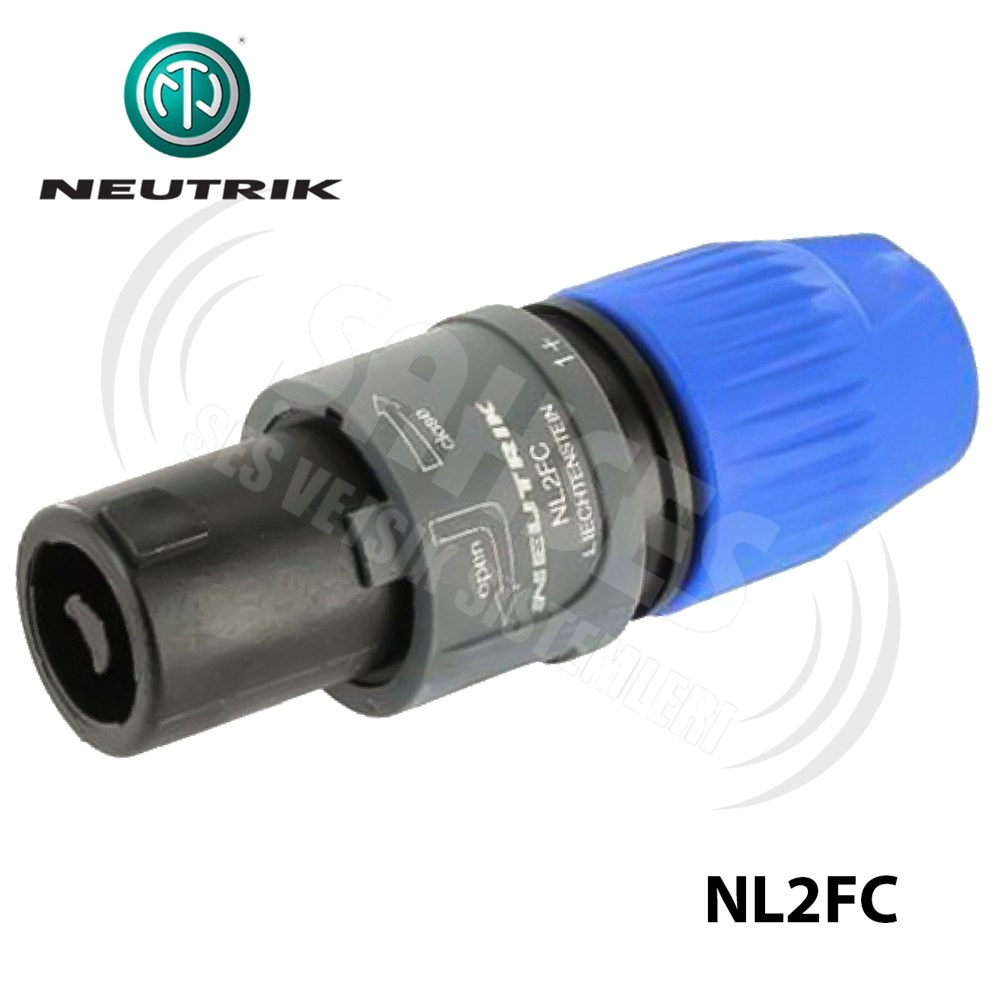Neutrik NL2FC Kablo Tipi 2 Pinli Speakon Fiş