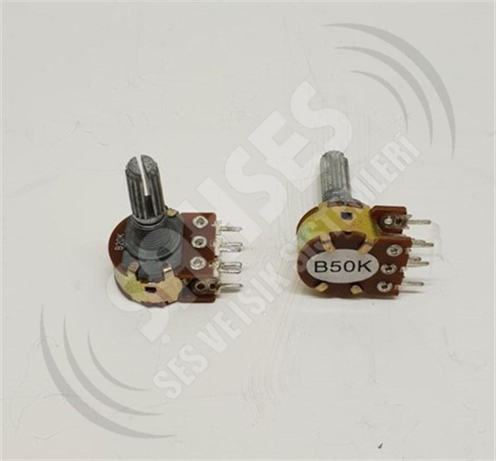 POTANSİYOMETRE 19,5x16,5mm B50K STEREO