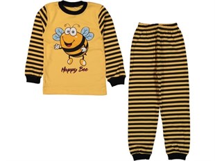 Cicim Arı Baskılı Çocuk Boy Pijama Takımı