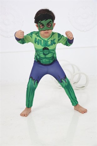Cicim Moda Hulk Erkek Çocuk Kostümü yerli üretim