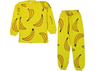 Muz Baskılı Çocuk Boy Pijama Takımı