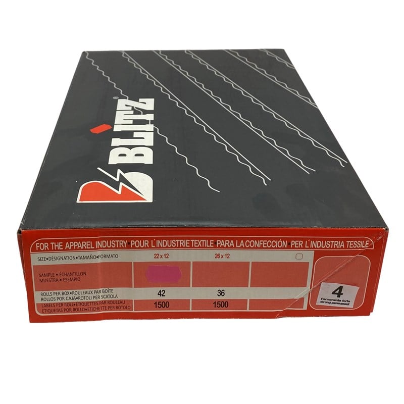 Etiketleme Makinesi 4 No Pembe Etiket / 12X22 42ADET