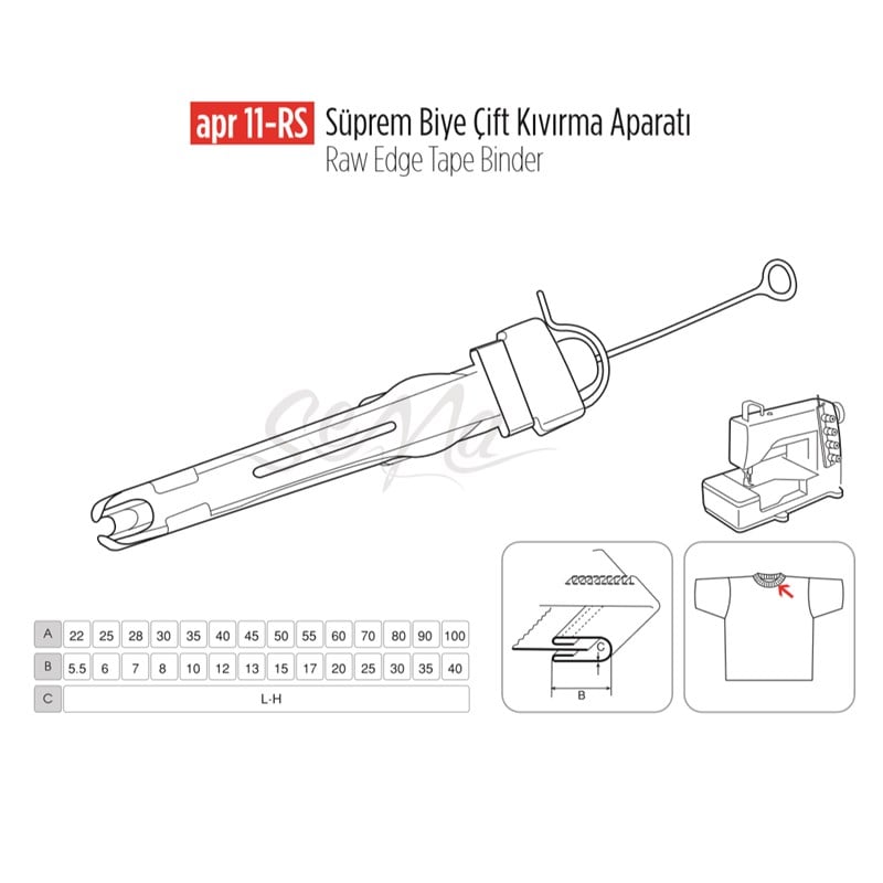 SÜPREM BİYE ÇİFT KIVIRMA APARATI 5,5CM-2/APR 11-RS
