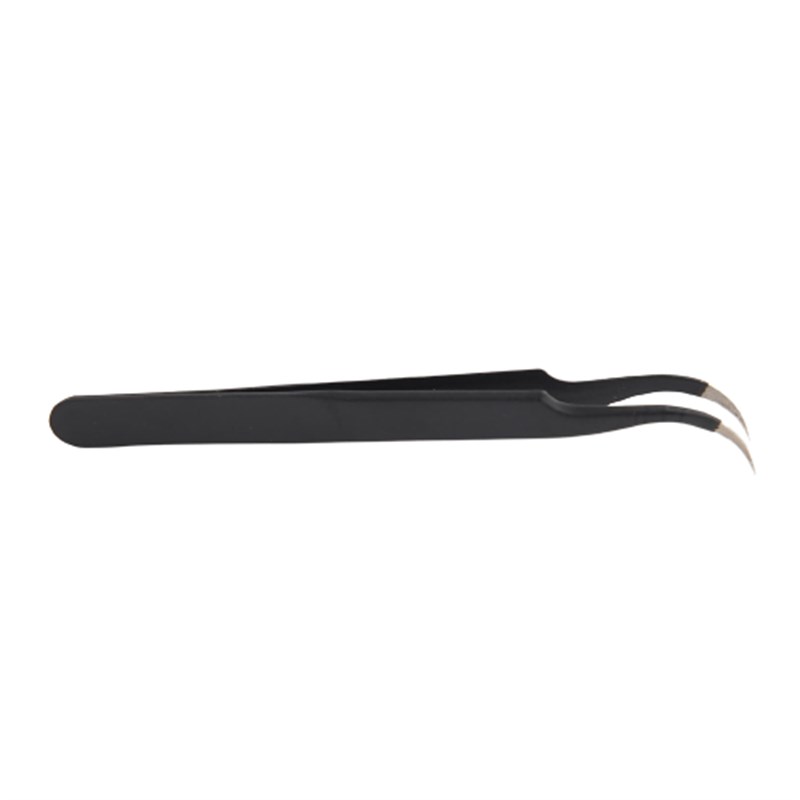 Antistatik Paslanmaz Çelik Eğri Uçlu 120mm Cımbız / HS-ESD-15