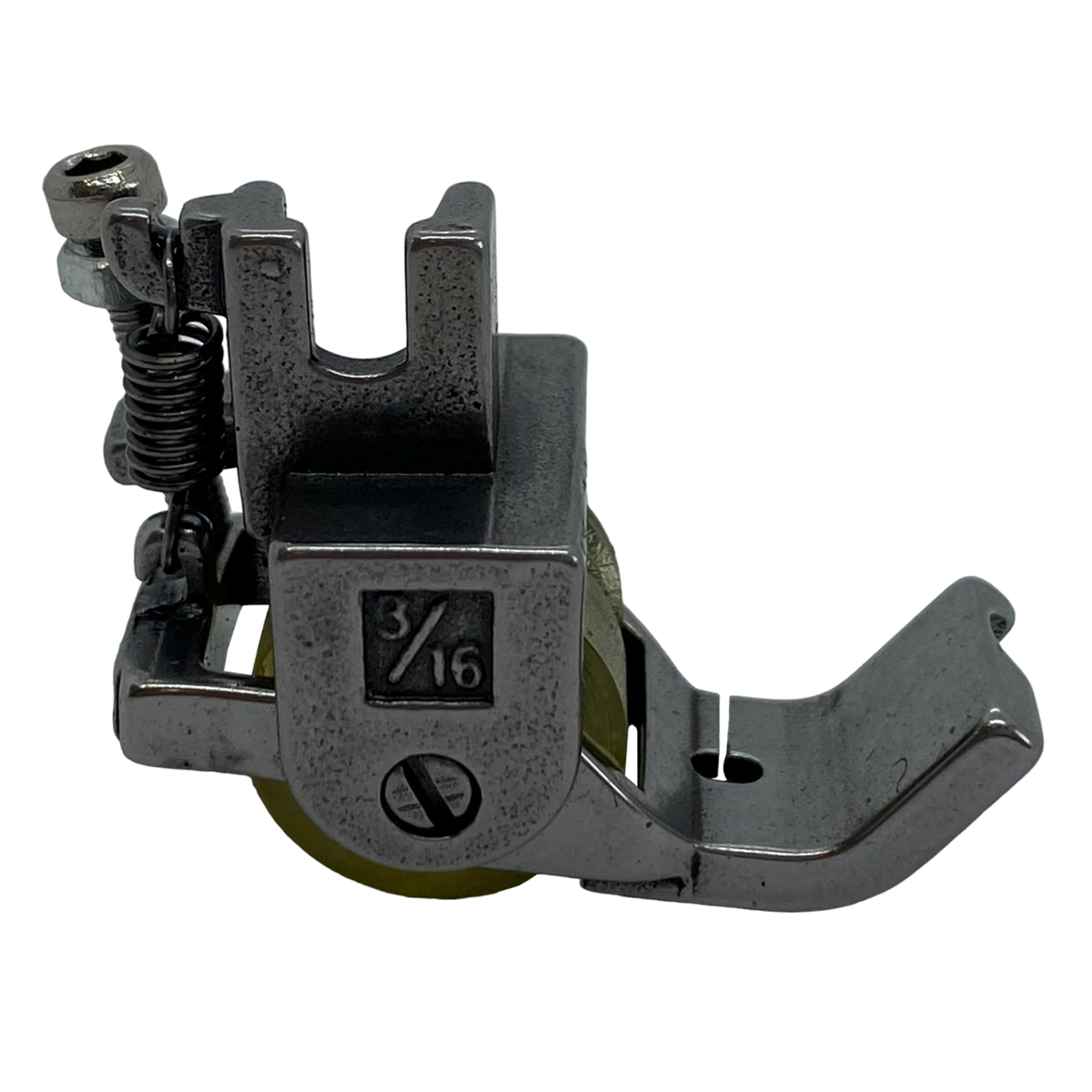 Düz Makine Fitil Tırnaklı Sarı Teker Ayak / HS-GL09 3/16