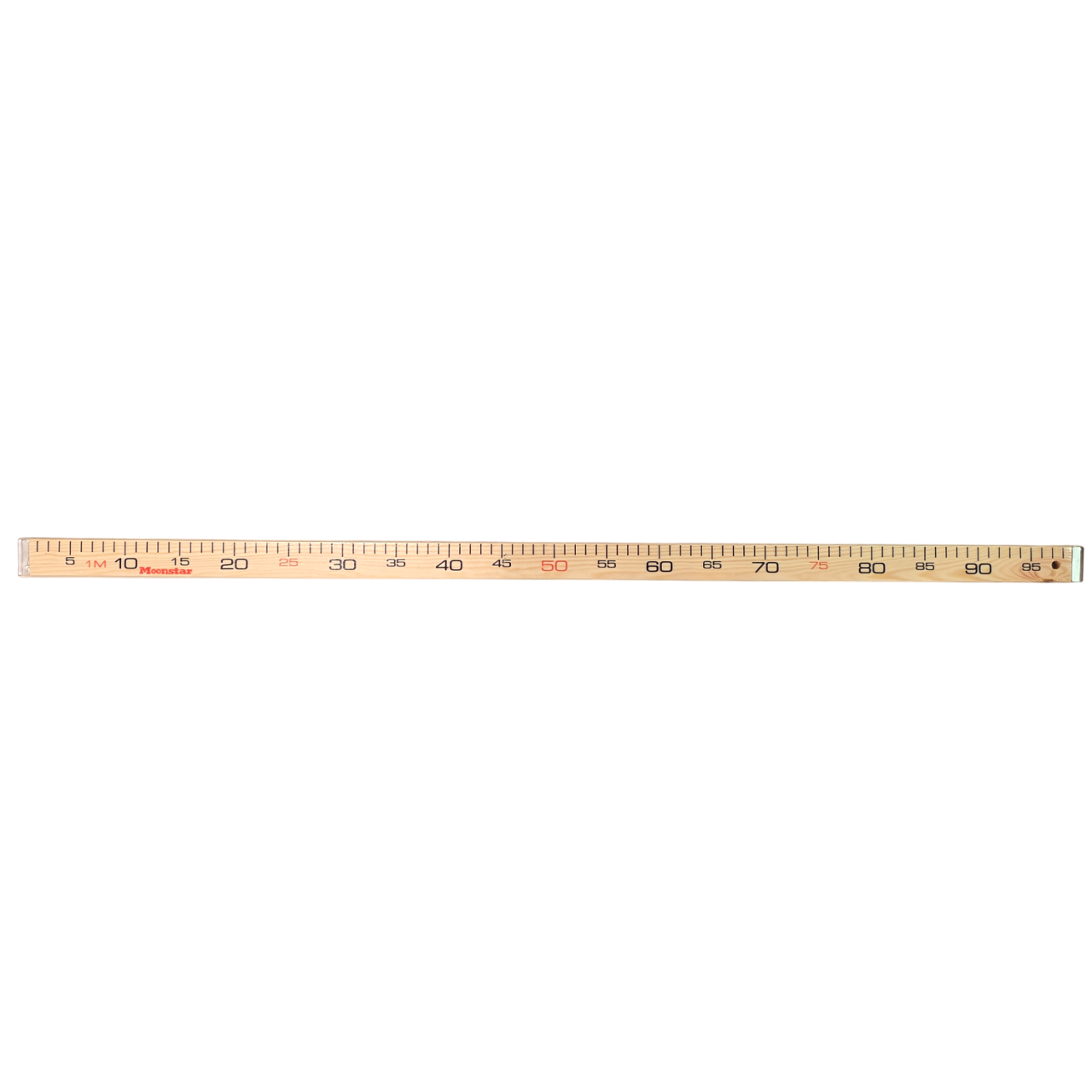 Ahşap Manifatura Cetveli Paslanmaz Demirli 1 Metre (100cm) Doğal (Ağaç)