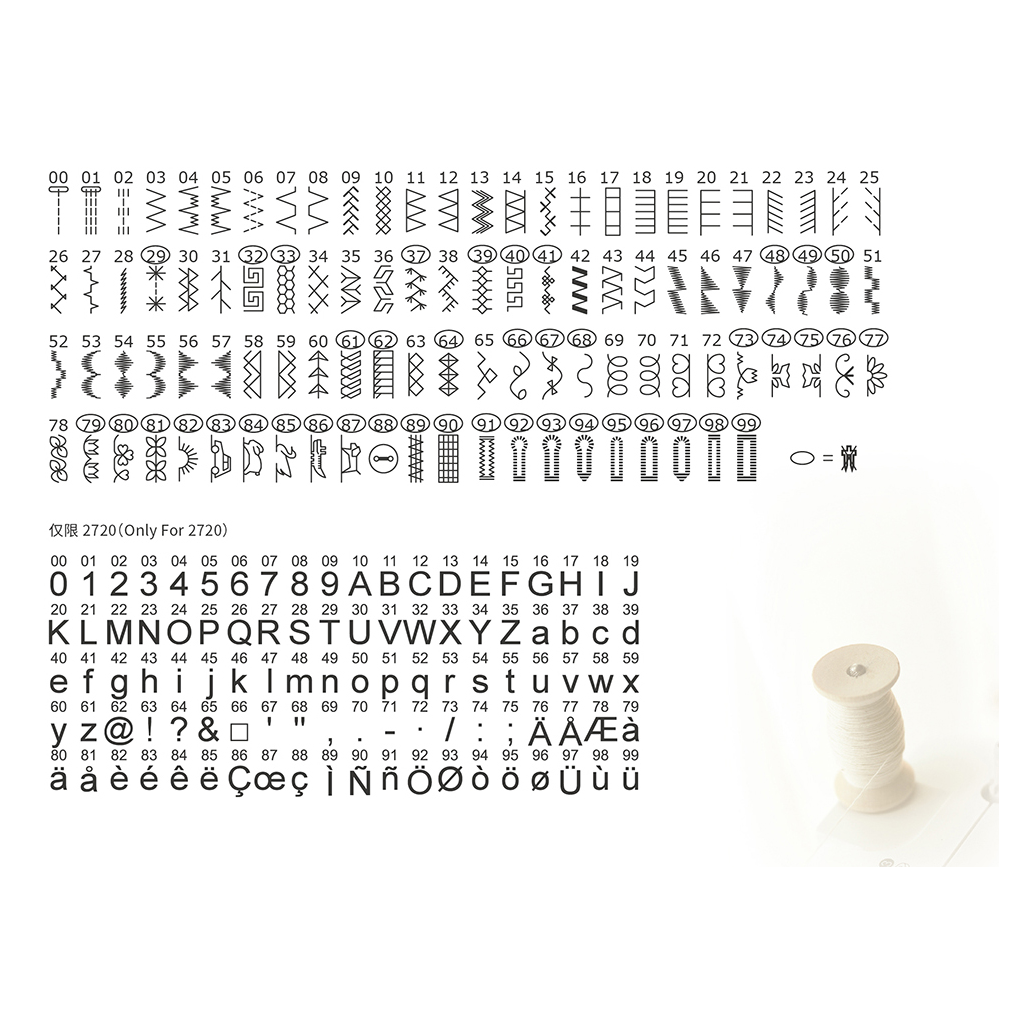 Ev Tipi Elektronik Düz Dikiş Makinesi 200 Desen  / Model 2720