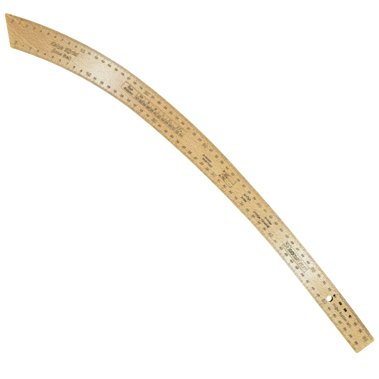 Fransız Kurvesi Ahşap Riga Cetvel Takım (7 Parça Kutulu)