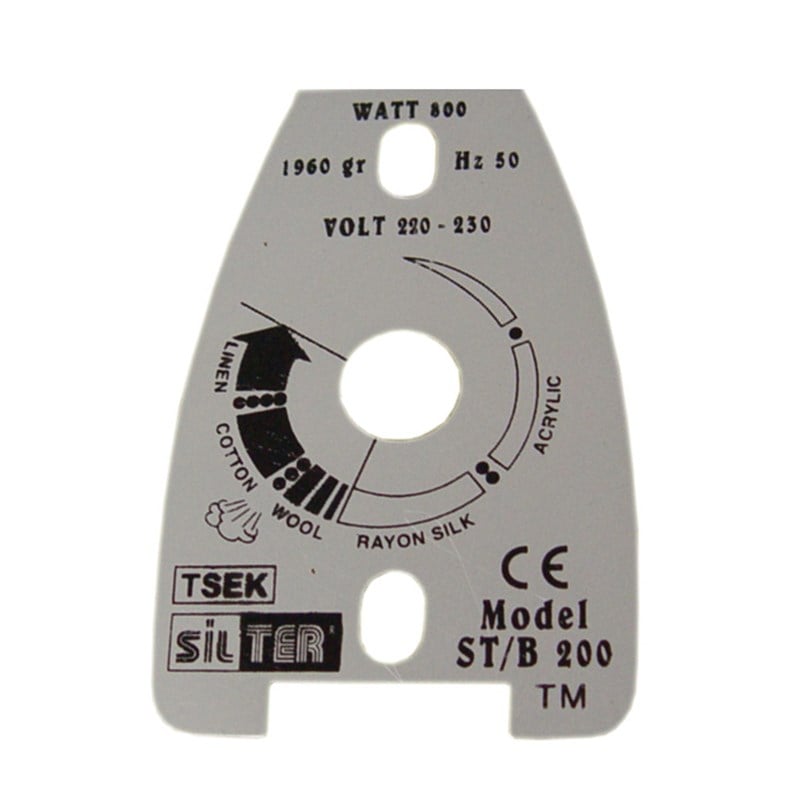 Ütü Yedek ParçaSİLTERSTB-200 ÜTÜ AYAR ETİKETİ