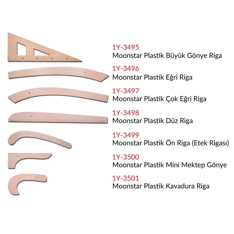 Taba Plastik Riga Cetvel Takım (7 Parça)