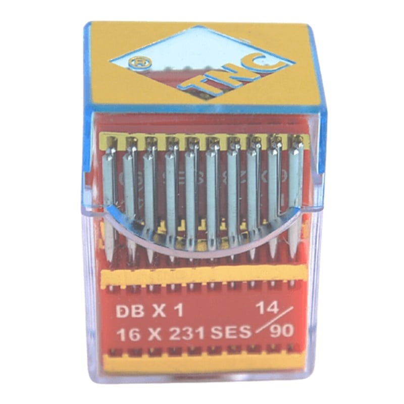 Düz Dikiş İğnesiTNCDüz Makine İnce Dip Yanmaz Dikiş İğnesi / DBX1 SES PVD 14/90 100ADET