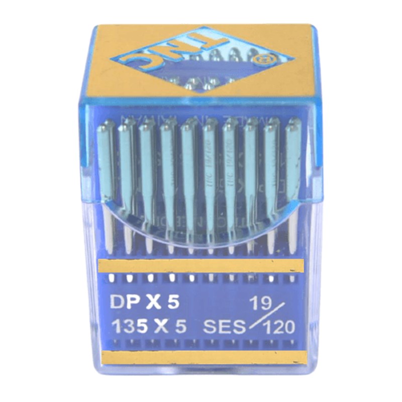 Düz Dikiş İğnesiTNCDüz Makine Kalın Dip Yanmaz Dikiş İğnesi / DPX5 SES PVD 19/120 100ADET