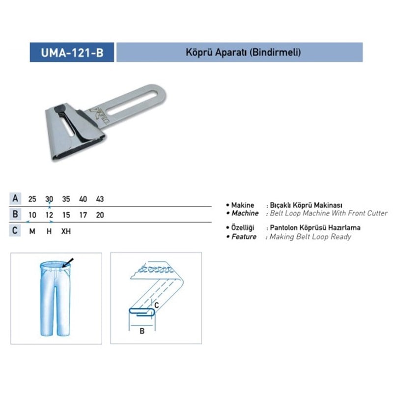 Apere ÇeşitleriUmaKöprü Aparası 43x20mm / UMA-121B