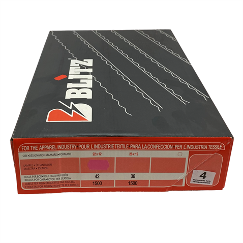 Etiketleme Makinesi 4 No Pembe Etiket / 12X22 42ADET