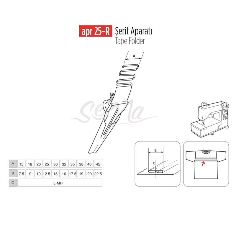 Apere ÇeşitleriApr ApereŞerit Apara 35x17mm / APR 25-R