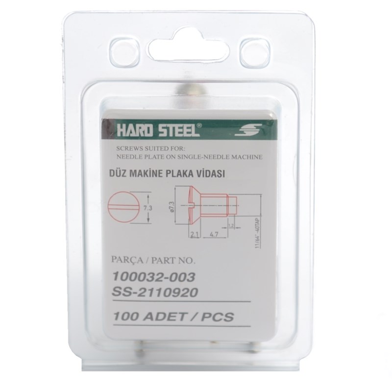 Vida ÇeşitleriHARD STEELDÜZ MAKİNE PLAKA SİYAH VİDA / 100032-003 100 ADET