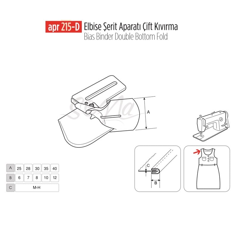 Apere ÇeşitleriAPR APEREELBİSE ŞERİT APARA 30CM-35CM / APR-215