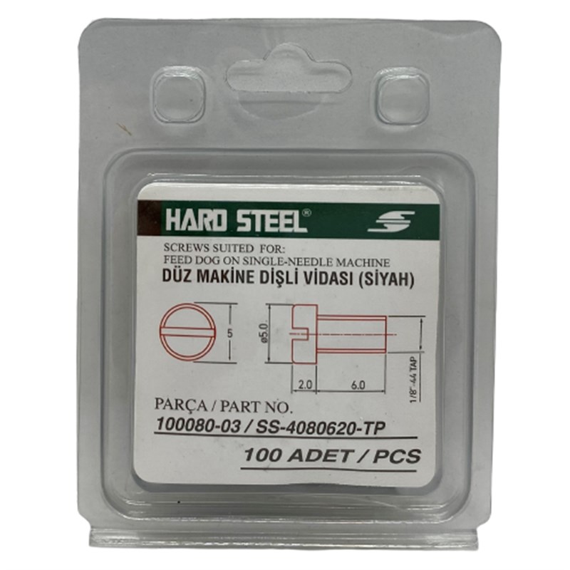 Vida ÇeşitleriHard SteelDüz Makine Dişli Vidası / 100080-003 100ADET