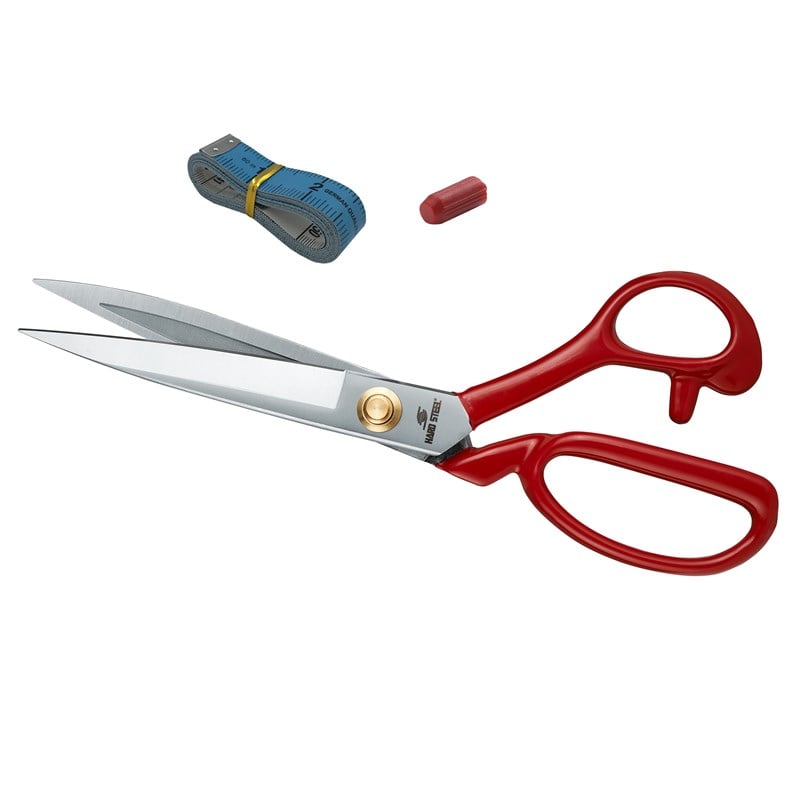 Makas ÇeşitleriHard SteelKırmızı Saplı Paslanmaz Çelik Somunlu 9inç Makas /  HS-1094 (9