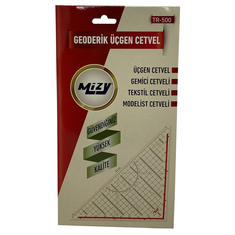 Mizy Geoderik Üçgen Cetvel 32cm / TR-500 konfeksiyONline.com güvencesiyle!