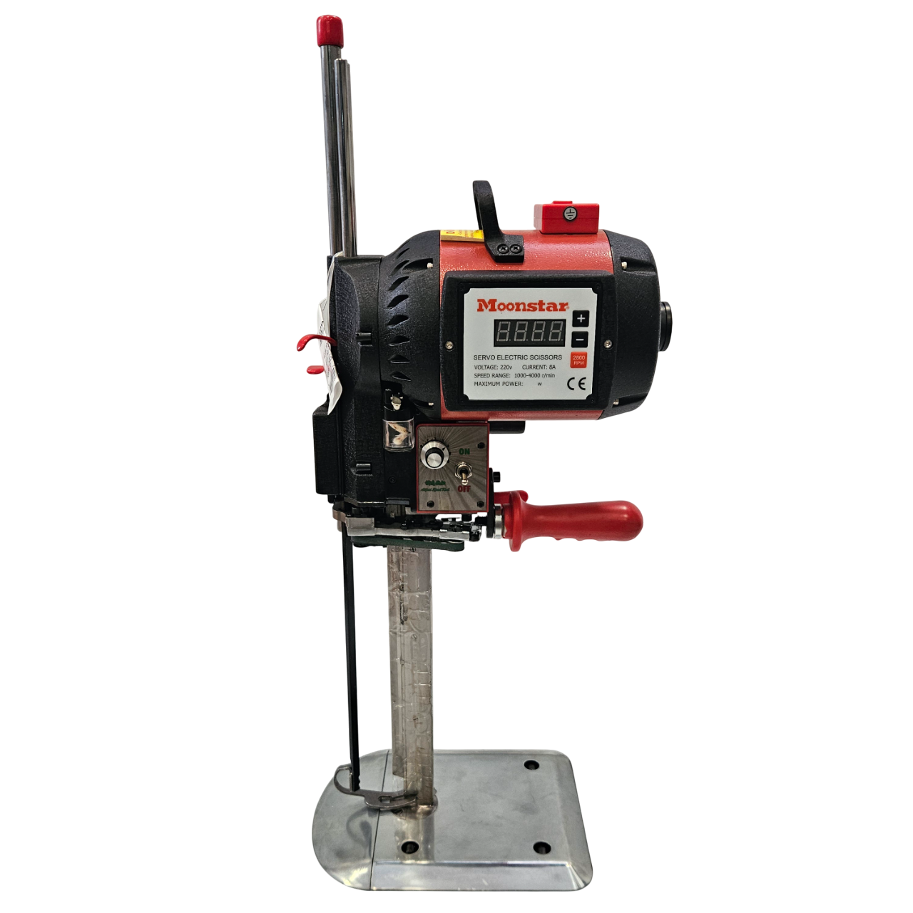 Kesim Makineleri ve EkipmanlarıMoonstarDik Kumaş Kesim Motoru 1600W 4000 Devir Kırmızı-Siyah Kafa  / PLS-988 12İNÇ