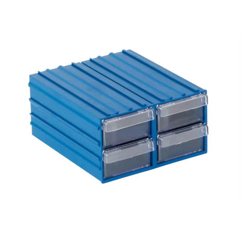 Plastik ÇekmeceSEMBOL PLASTİKPLASTİK ÇEKMECE DÖRTLÜ MAVİ ŞEFFAF 106*62*122 /300
