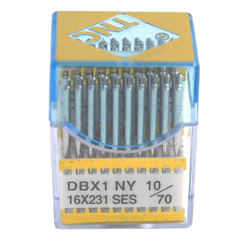Düz Dikiş İğnesiTNCDüz Makine İnce Dip Yanmaz Dikiş İğnesi / DBX1 SES PVD 10/70 100ADET