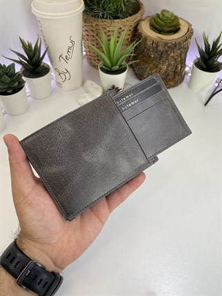 REMY GREY GENUINE LEATHER WALLET AND CARD HOLDER
