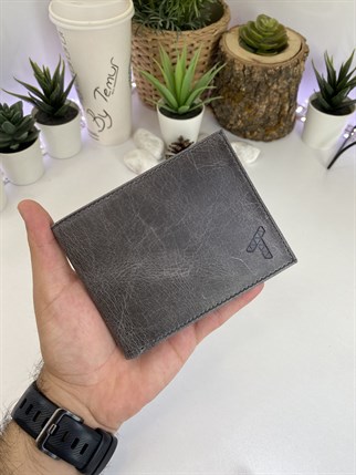 REMY GREY GENUINE LEATHER WALLET AND CARD HOLDER