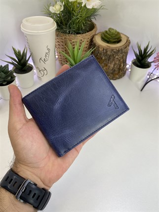 REMY  DARKBLUE GENUINE LEATHER WALLET AND CARD HOLDER