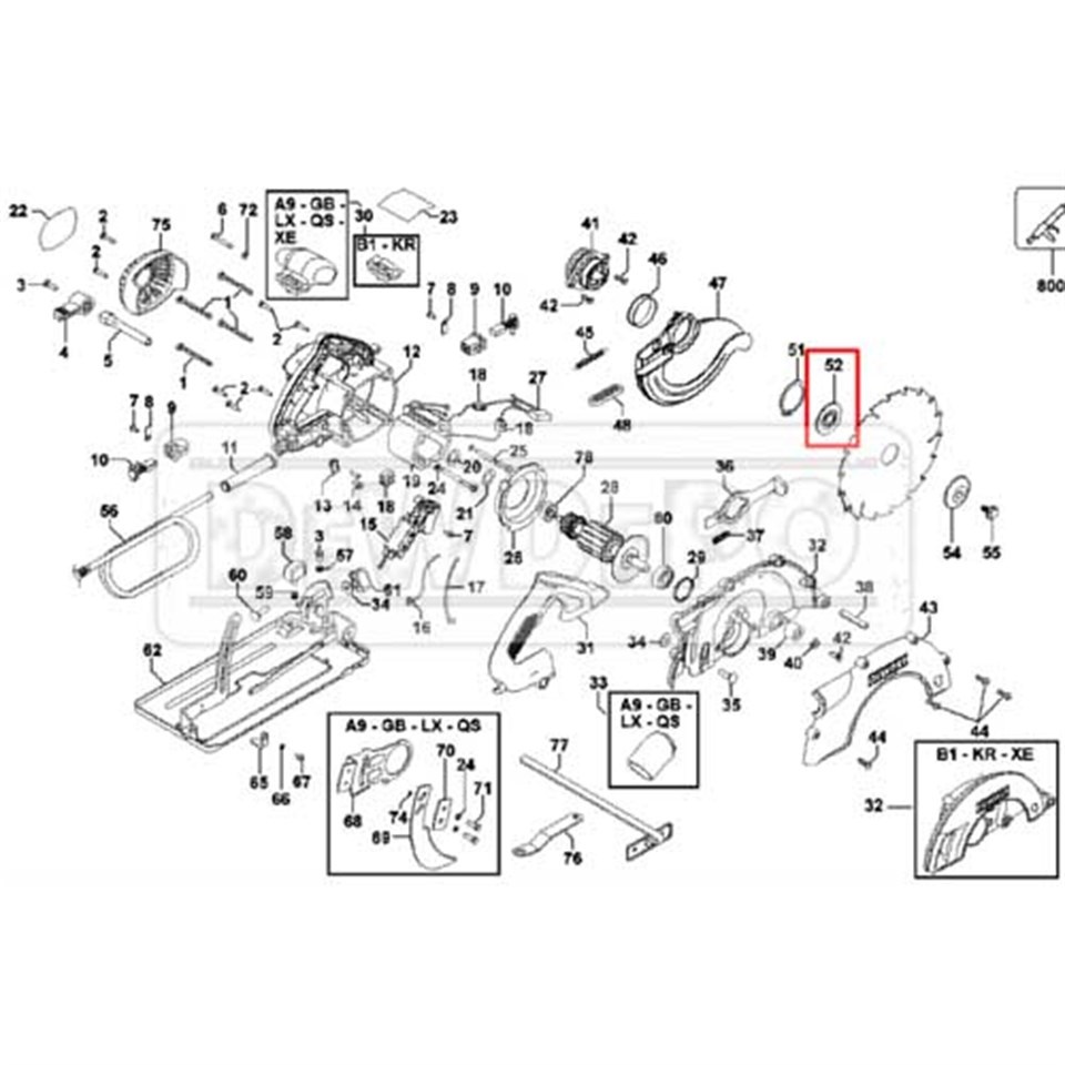1002490-00 Dewalt D23620 İç Flanş