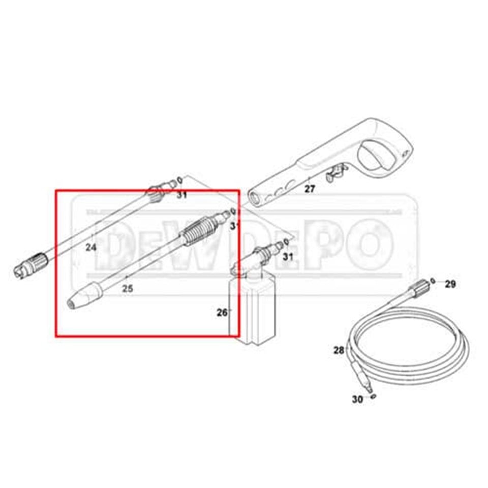 1004455-55 Black+Decker PW1700 Sprey Namlu