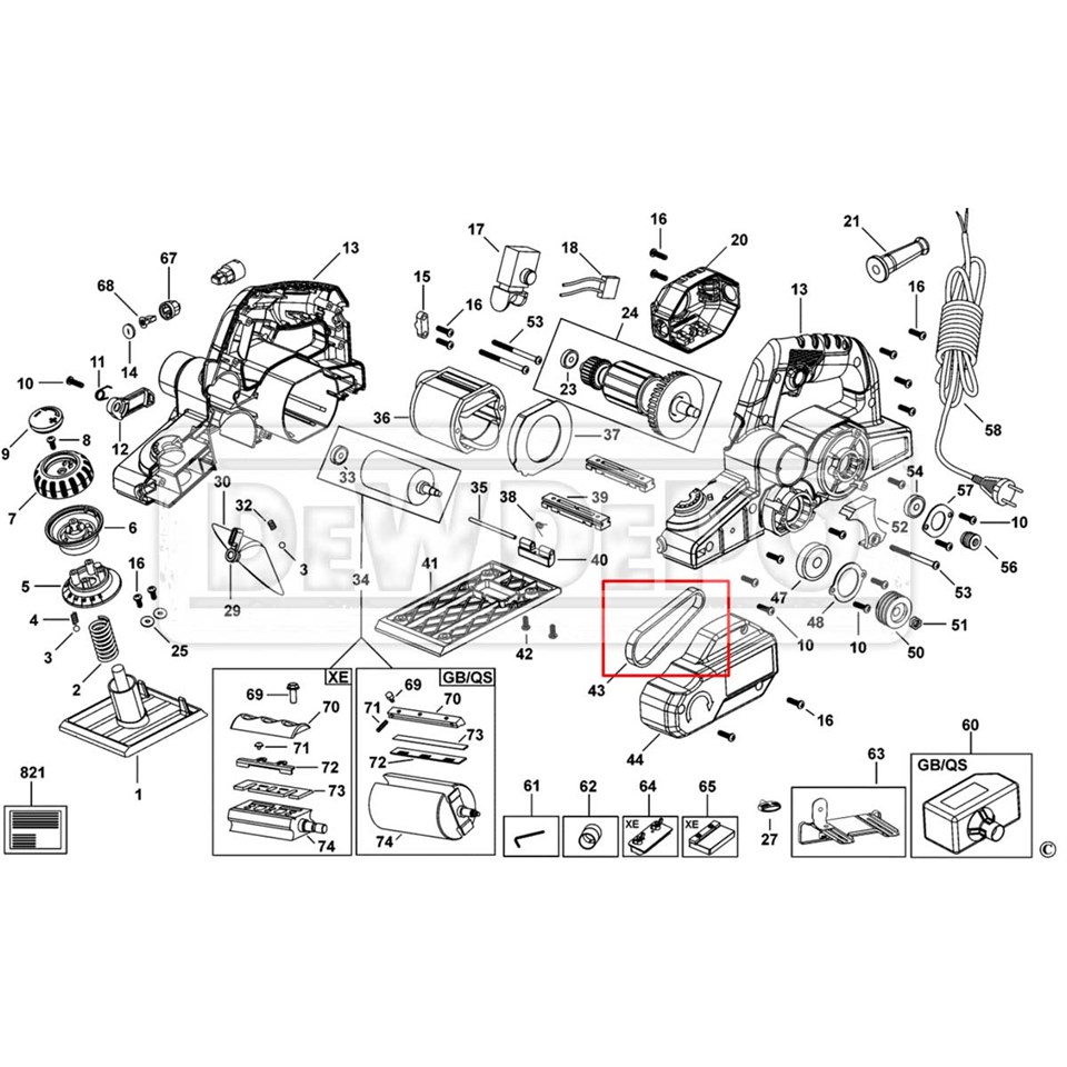 1004526-55 Black+Decker KW750 Kayış
