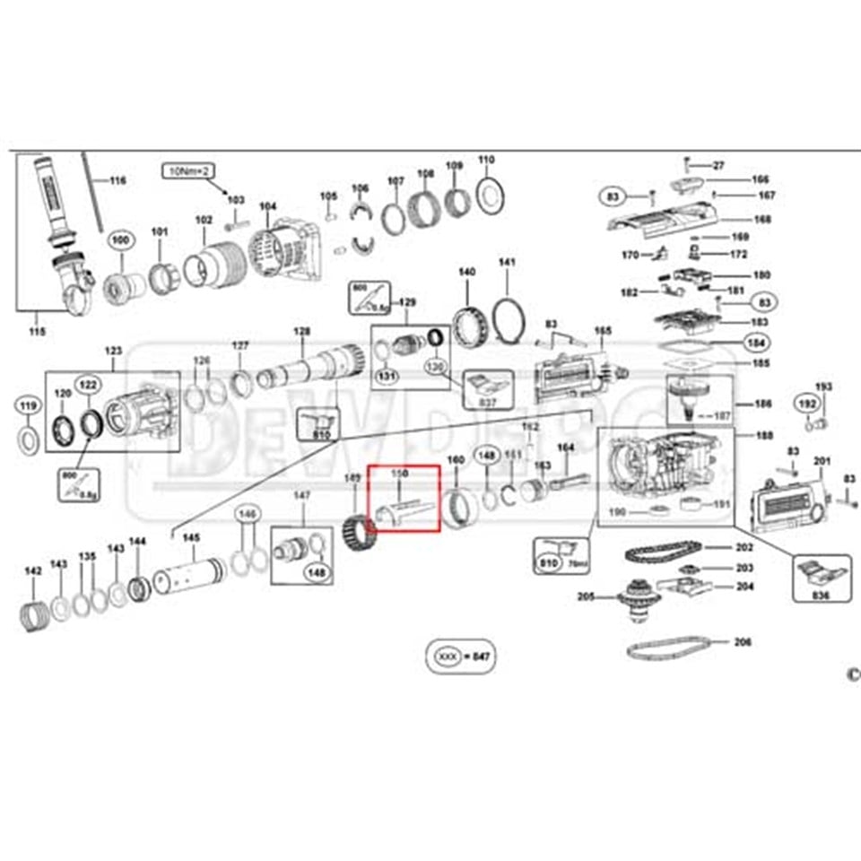 1005749-00 Dewalt D25501 Çatal