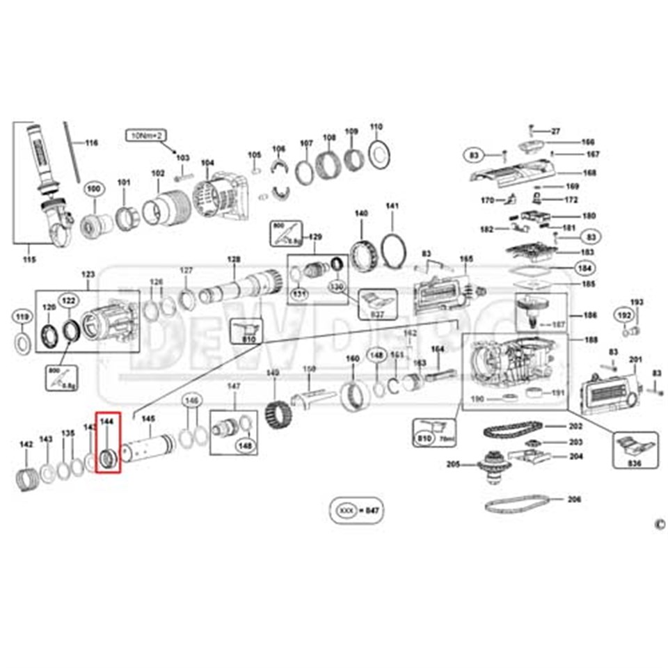 1006778-00 Dewalt D25601 Conta
