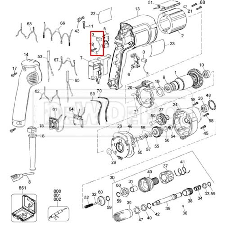 176949-00 Dewalt DW236 Kömürü