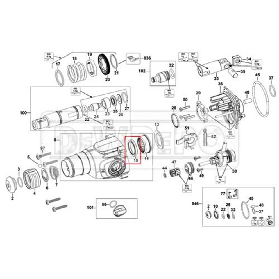 327141-06 Dewalt D25133 Conta