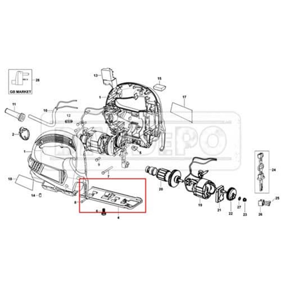 373834-01 Black+Decker KS500 Taban