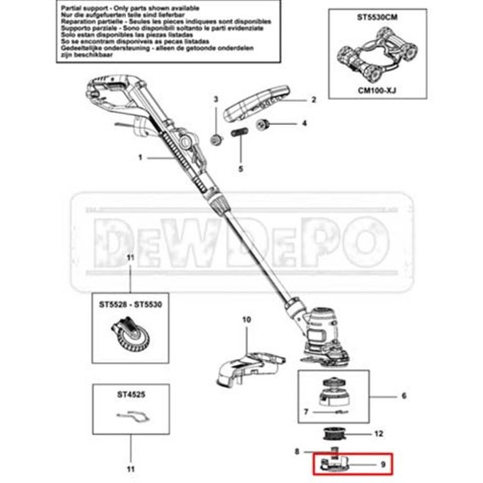 385022-03N Black+Decker ST5530 Misina Kapağı