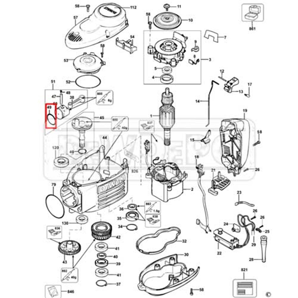 487213-00 Dewalt D25900 Piston O Ring