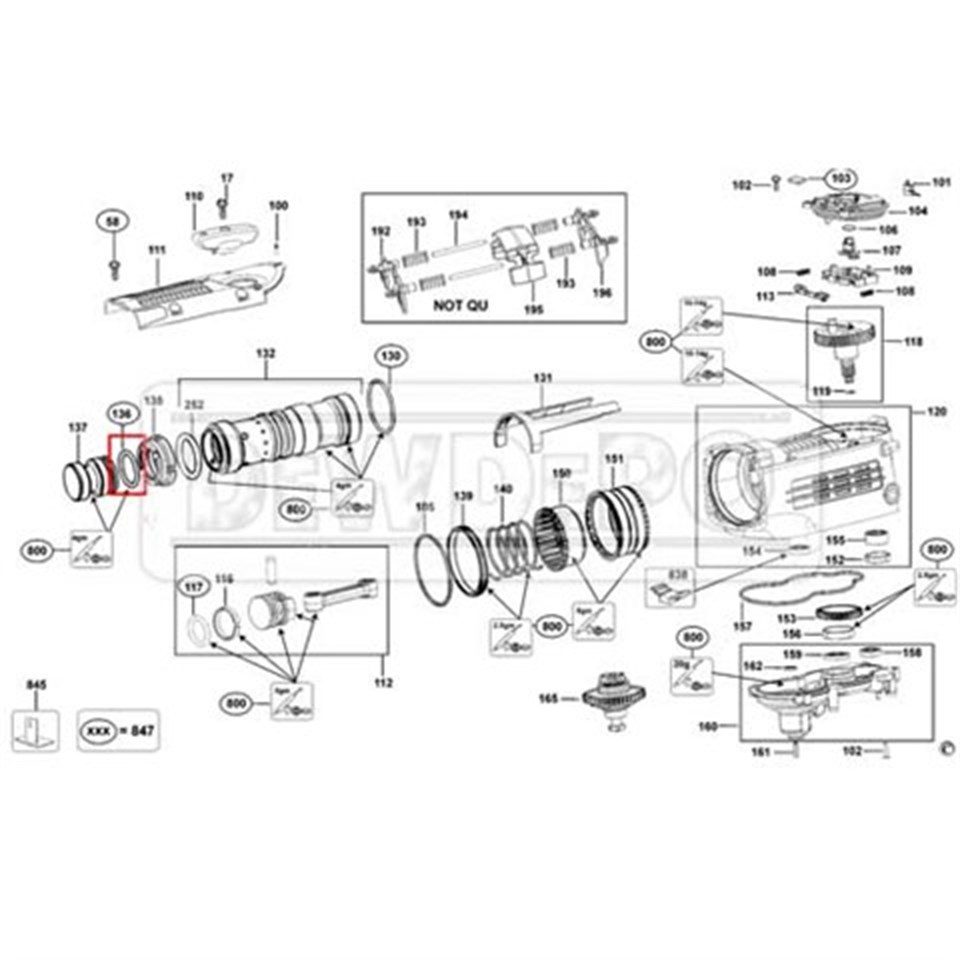 487296-00 Dewalt D25730 O Ring