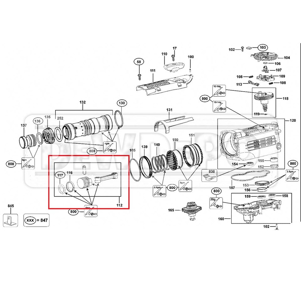 492489-00 Dewalt D25730K Piston Set
