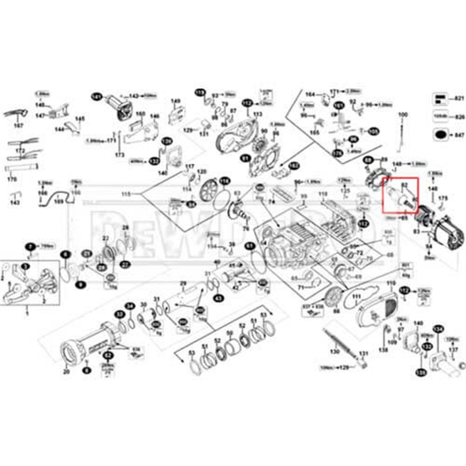 494578-01 Dewalt D25980 Endüvi
