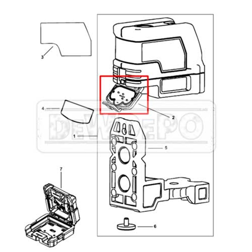 5140142-55 Dewalt DW0822 Batarya Muhafazası