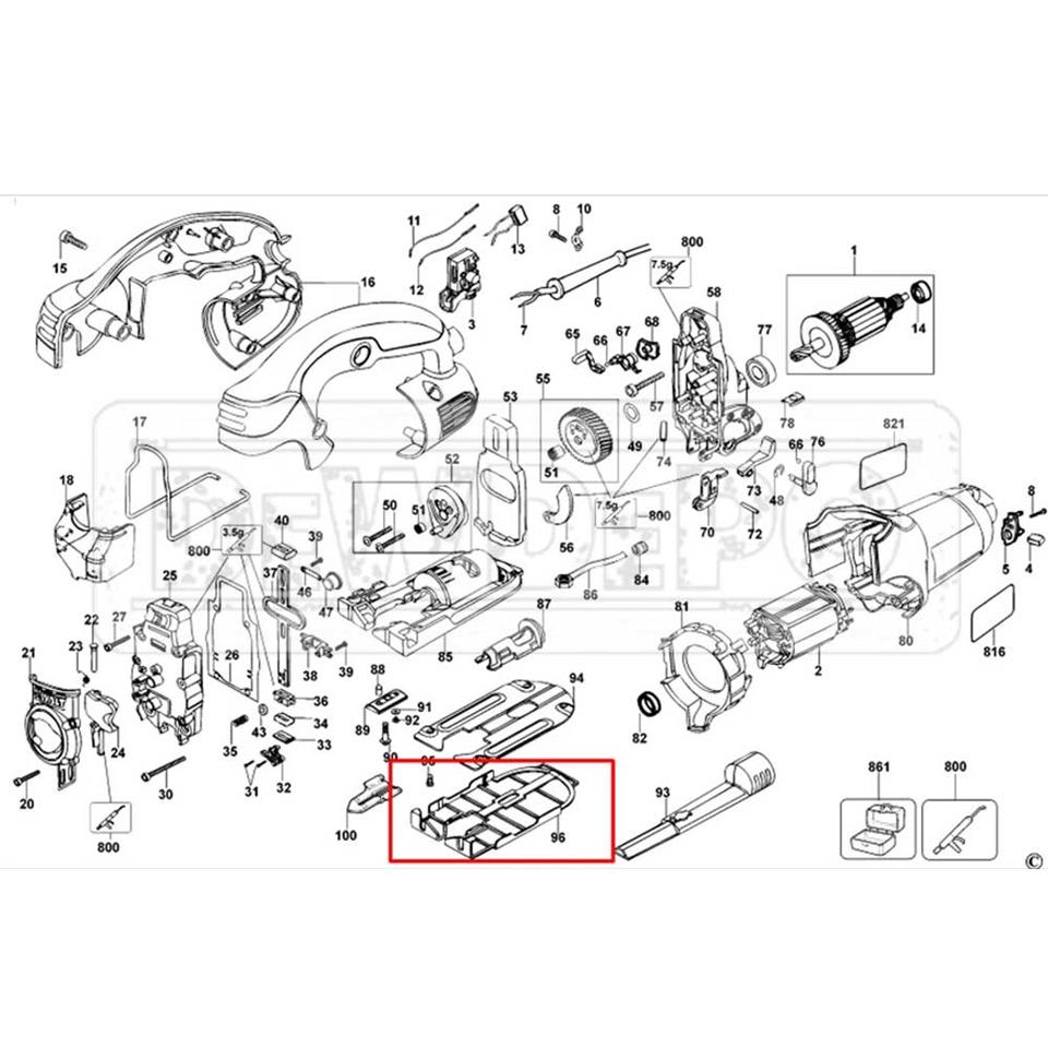 581268-00 Dewalt DW331 Tabanlık
