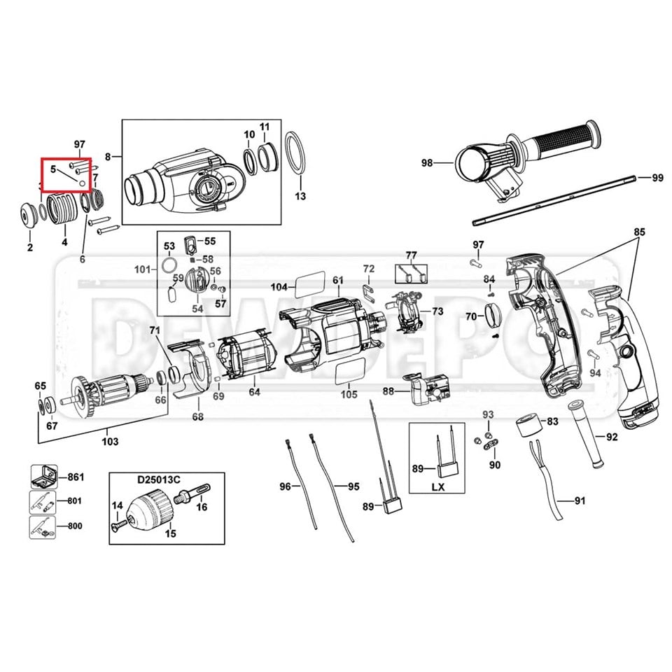 583890-00 Dewalt D25013K Bilye